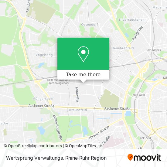 Wertsprung Verwaltungs map