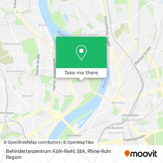 Behindertenzentrum Köln-Riehl, Sbk map