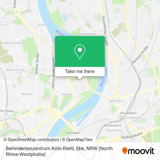 Карта Behindertenzentrum Köln-Riehl, Sbk