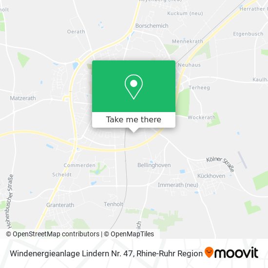 Windenergieanlage Lindern Nr. 47 map