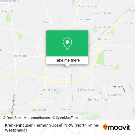 Карта Krankenhäuser Hermann-Josef