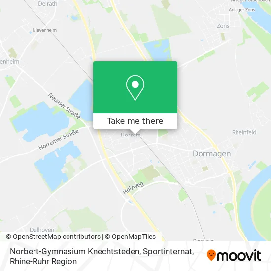 Карта Norbert-Gymnasium Knechtsteden, Sportinternat