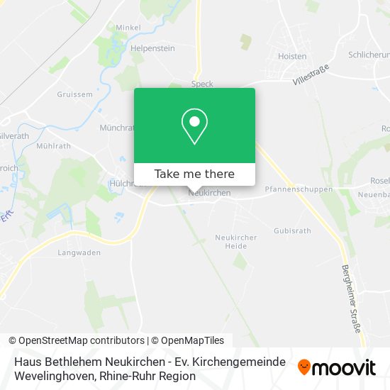 Haus Bethlehem Neukirchen - Ev. Kirchengemeinde Wevelinghoven map