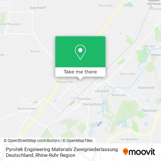 Карта Pyrotek Engineering Materials Zweigniederlassung Deutschland