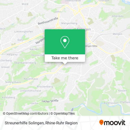 Streunerhilfe Solingen map
