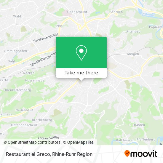 Карта Restaurant el Greco