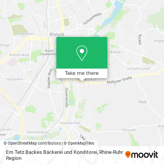 Карта Em Tetz Backes Bäckerei und Konditorei