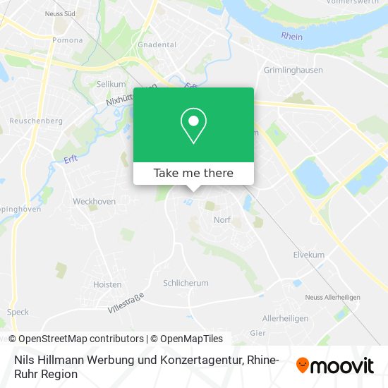 Карта Nils Hillmann Werbung und Konzertagentur