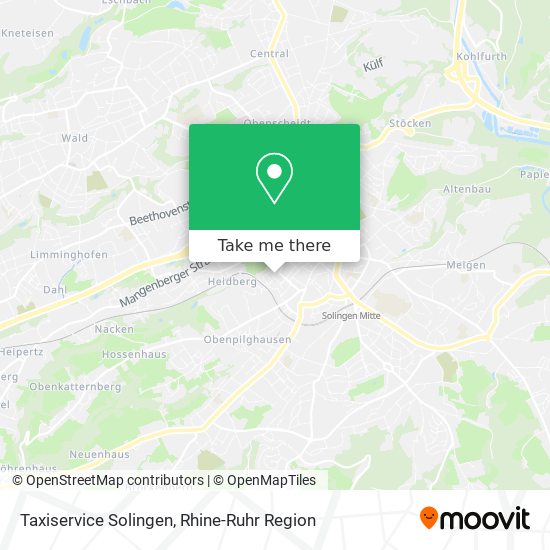 Taxiservice Solingen map