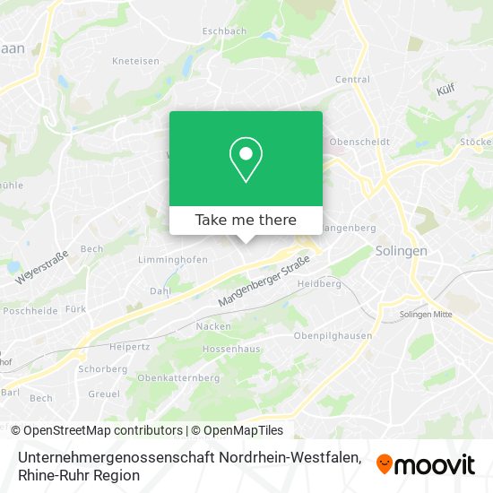 Карта Unternehmergenossenschaft Nordrhein-Westfalen