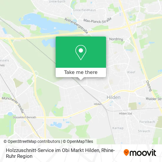 Карта Holzzuschnitt-Service im Obi Markt Hilden