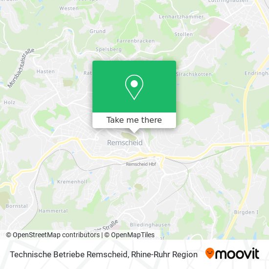 Карта Technische Betriebe Remscheid