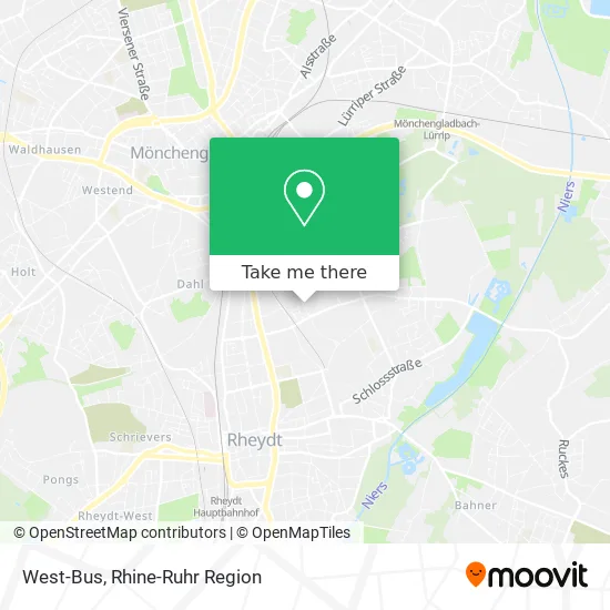 West-Bus map