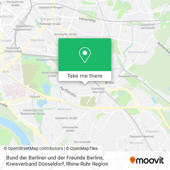 Карта Bund der Berliner und der Freunde Berlins, Kreisverband Düsseldorf