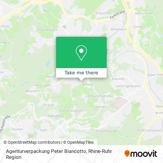 Карта Agenturverpackung Peter Biancotto