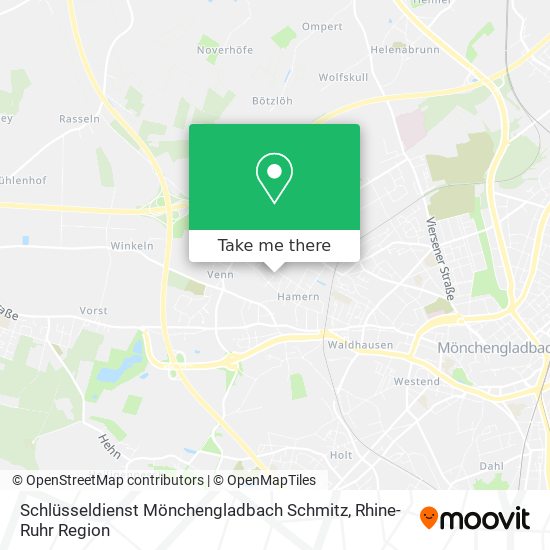 Карта Schlüsseldienst Mönchengladbach Schmitz