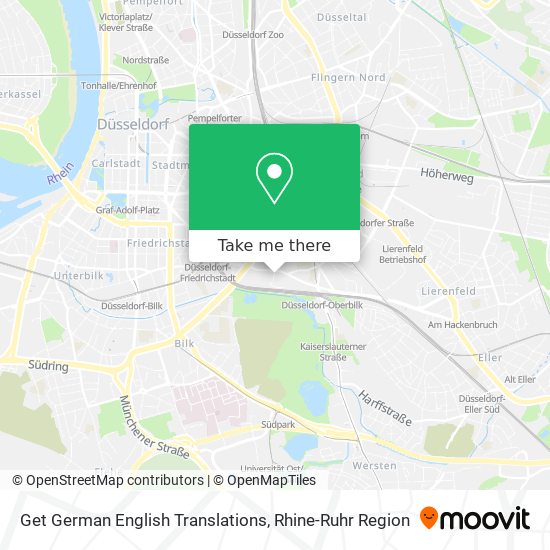 Get German English Translations map