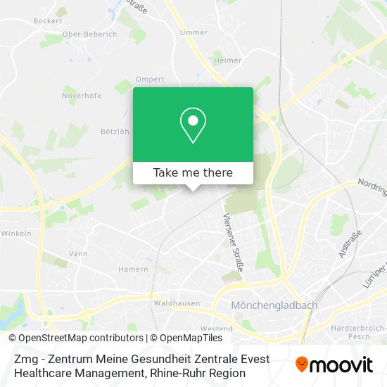 Zmg - Zentrum Meine Gesundheit Zentrale Evest Healthcare Management map