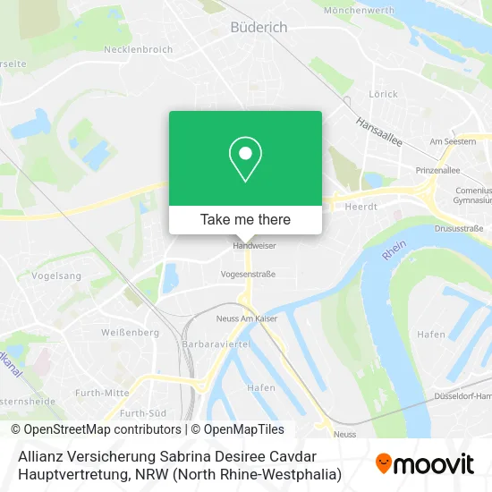 Карта Allianz Versicherung Sabrina Desiree Cavdar Hauptvertretung