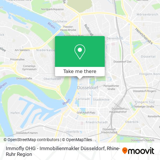 Immofly OHG - Immobilienmakler Düsseldorf map