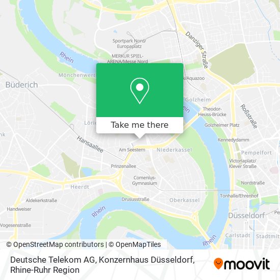 Deutsche Telekom AG, Konzernhaus Düsseldorf map