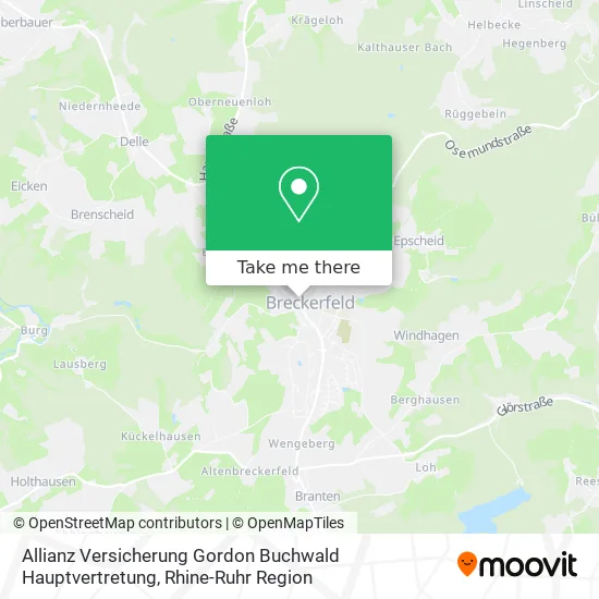 Карта Allianz Versicherung Gordon Buchwald Hauptvertretung