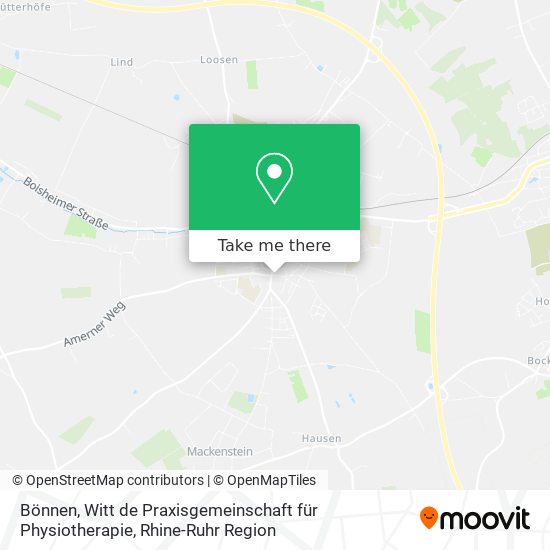 Bönnen, Witt de Praxisgemeinschaft für Physiotherapie map