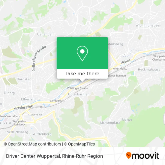 Карта Driver Center Wuppertal