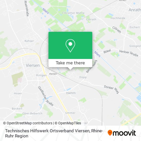 Technisches Hilfswerk Ortsverband Viersen map