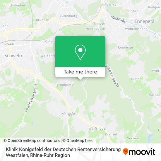Карта Klinik Königsfeld der Deutschen Rentenversicherung Westfalen