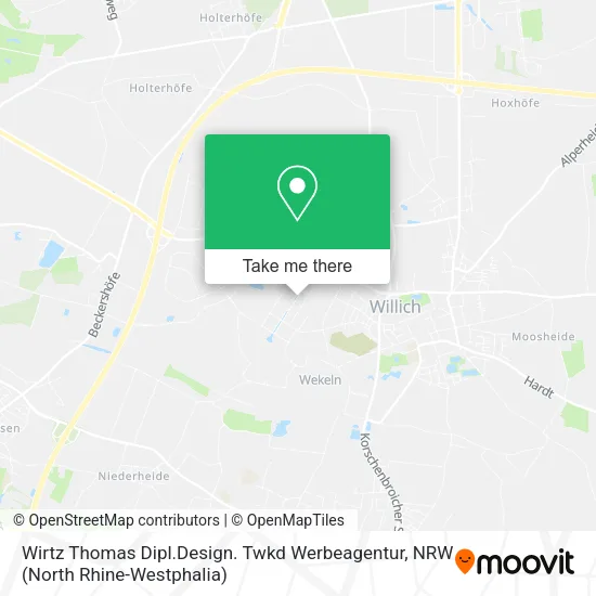 Карта Wirtz Thomas Dipl.Design. Twkd Werbeagentur