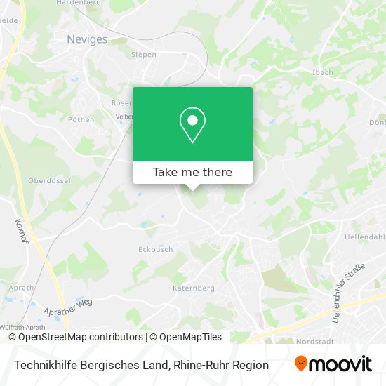 Technikhilfe Bergisches Land map