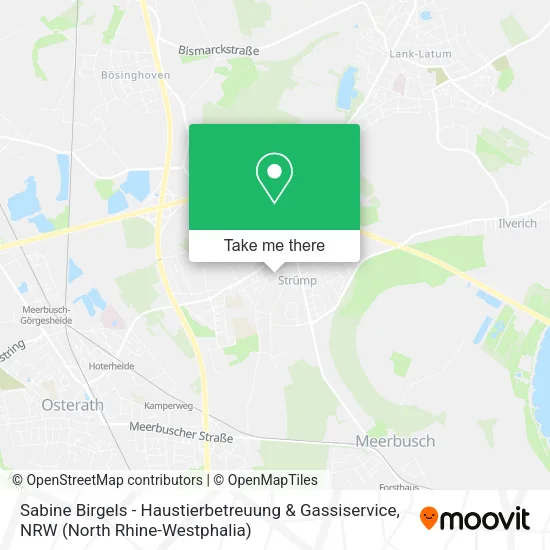 Карта Sabine Birgels - Haustierbetreuung & Gassiservice