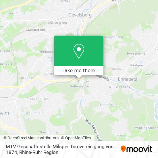 Карта MTV Geschäftsstelle Milsper Turnvereinigung von 1874