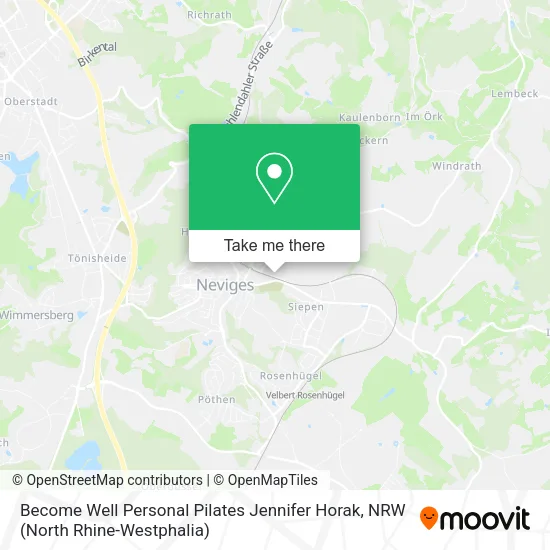 Карта Become Well Personal Pilates Jennifer Horak