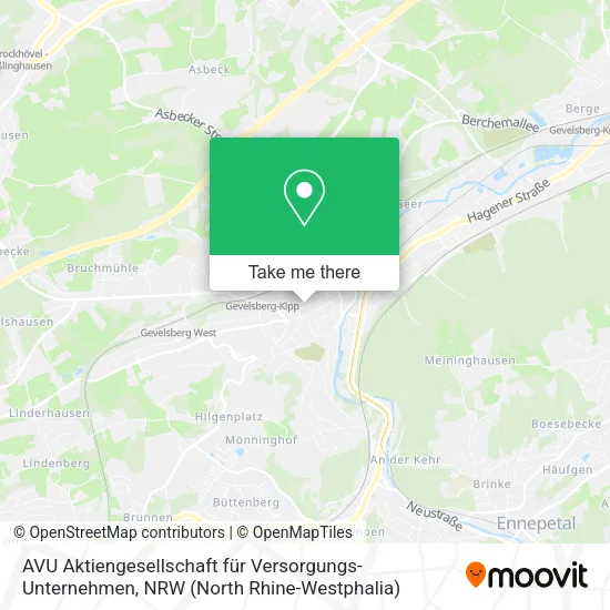 Карта AVU Aktiengesellschaft für Versorgungs-Unternehmen