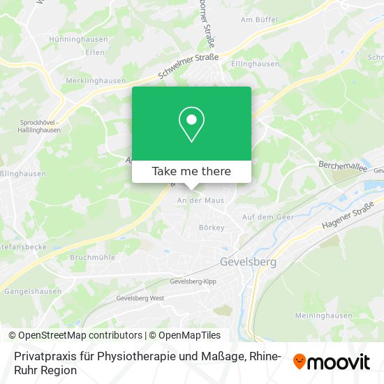 Privatpraxis für Physiotherapie und Maßage map