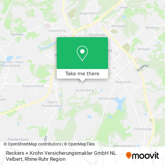 Reckers + Krohn Versicherungsmakler GmbH NL Velbert map