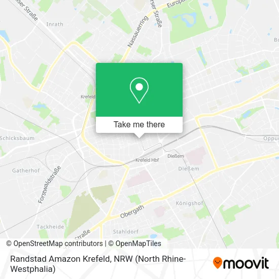 Карта Randstad Amazon Krefeld