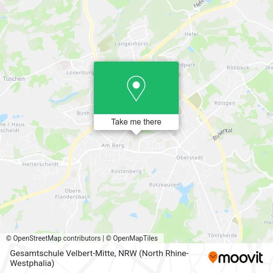 Карта Gesamtschule Velbert-Mitte