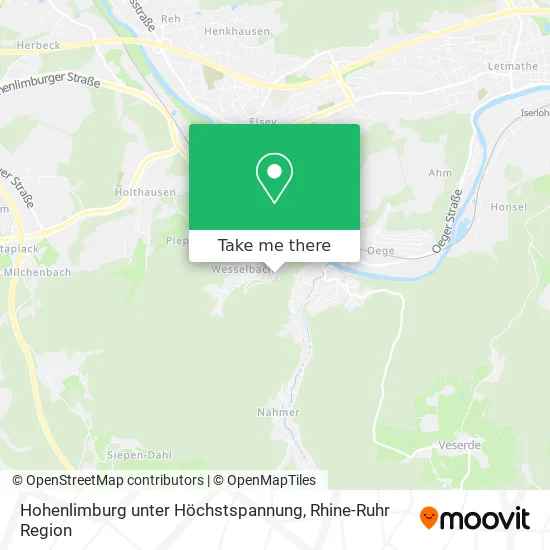 Карта Hohenlimburg unter Höchstspannung