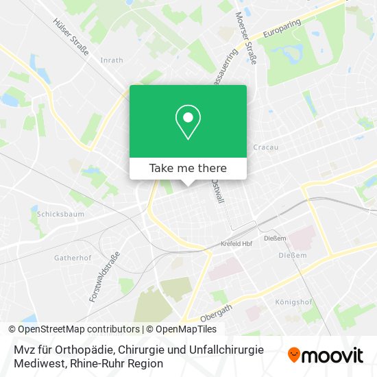 Mvz für Orthopädie, Chirurgie und Unfallchirurgie Mediwest map