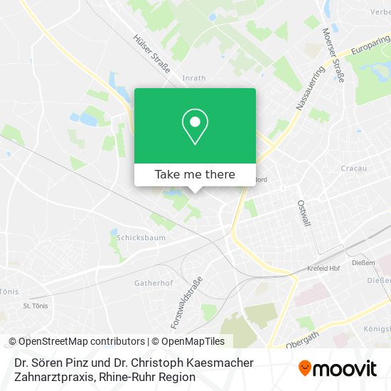 Dr. Sören Pinz und Dr. Christoph Kaesmacher Zahnarztpraxis map
