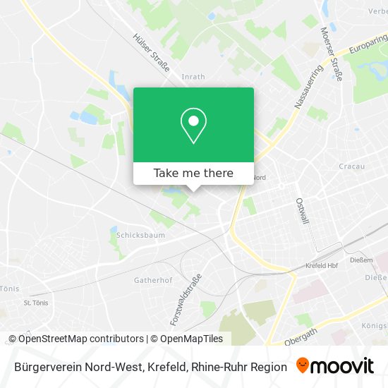Bürgerverein Nord-West, Krefeld map
