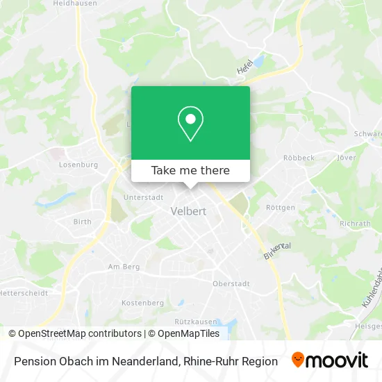 Pension Obach im Neanderland map