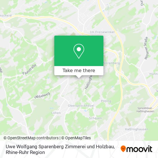 Карта Uwe Wolfgang Sparenberg Zimmerei und Holzbau