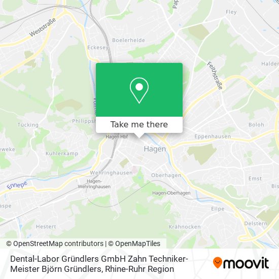 Карта Dental-Labor Gründlers GmbH Zahn Techniker-Meister Björn Gründlers