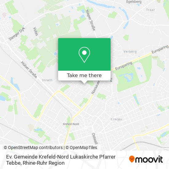 Ev. Gemeinde Krefeld-Nord Lukaskirche Pfarrer Tebbe map