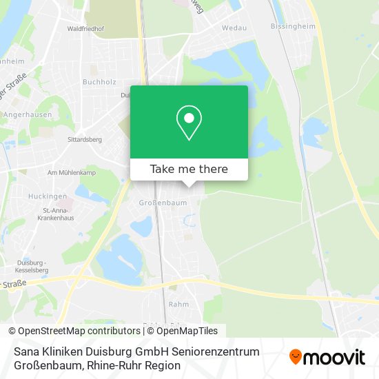 Sana Kliniken Duisburg GmbH Seniorenzentrum Großenbaum map