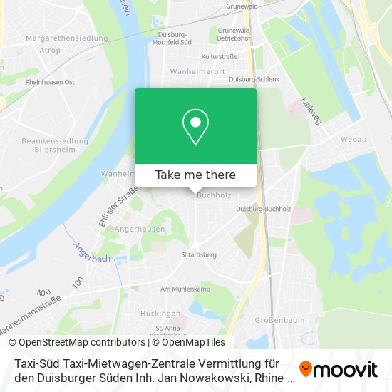 Taxi-Süd Taxi-Mietwagen-Zentrale Vermittlung für den Duisburger Süden Inh. Jan Nowakowski map